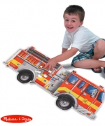 【華森葳兒童教玩具】拼圖教具系列-Melissa&Doug 地板拼圖-消防隊 N7-436