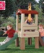 【華森葳兒童教玩具】戶外遊戲器材 - Step2 望遠台滑梯